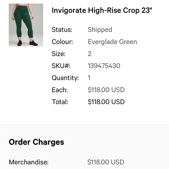 Lululemon, Invigorate, 23”, Everglade - Picture 3 of 4